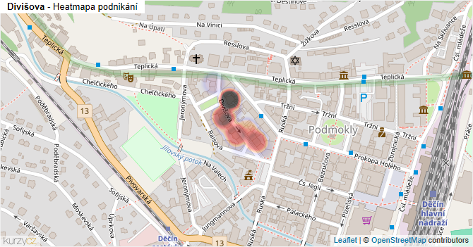 Divišova - mapa podnikání