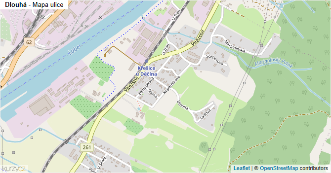 Dlouhá - mapa ulice