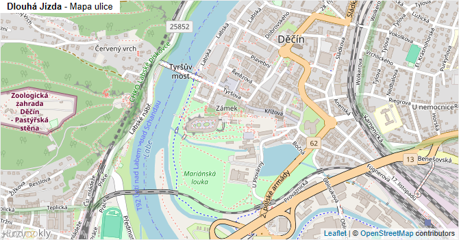 Dlouhá Jízda - mapa ulice