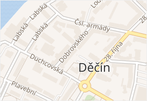 Dobrovského v obci Děčín - mapa ulice