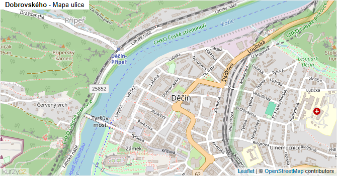 Dobrovského - mapa ulice