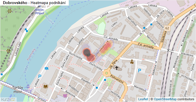 Dobrovského - mapa podnikání