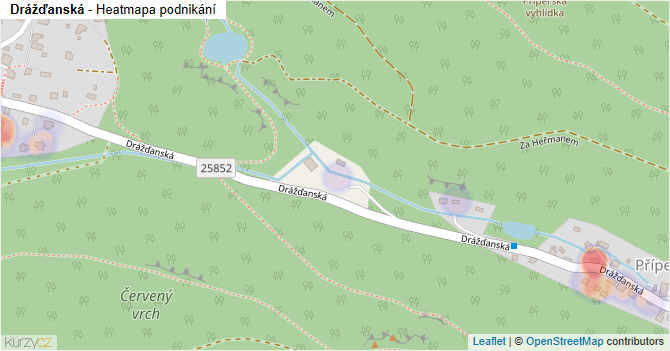 Drážďanská - mapa podnikání