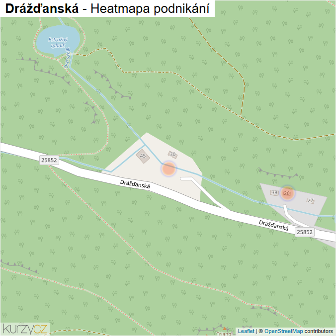 Mapa Drážďanská - Firmy v ulici.