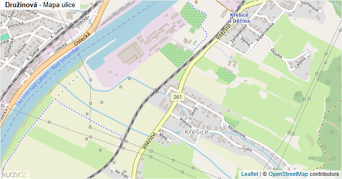 Družinová - mapa ulice