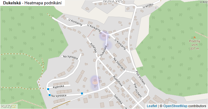 Dukelská - mapa podnikání