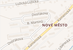 Dvořákova v obci Děčín - mapa ulice