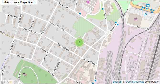 Fibichova - mapa firem