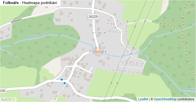 Folknáře - mapa podnikání