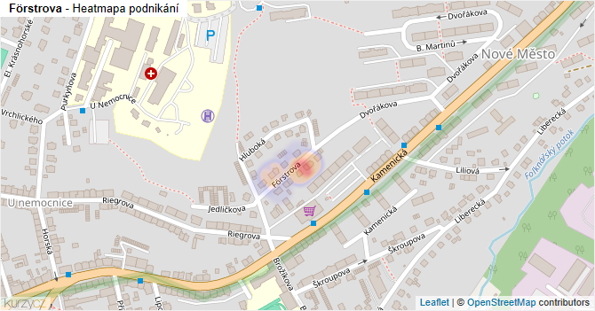 Förstrova - mapa podnikání