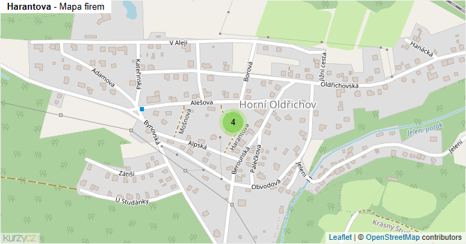 Harantova - mapa firem