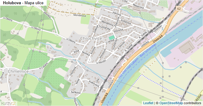 Holubova - mapa ulice