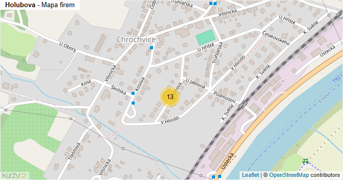 Holubova - mapa firem