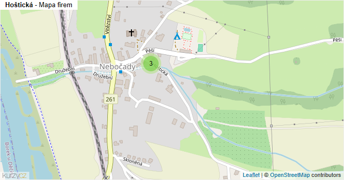 Hoštická - mapa firem