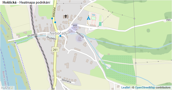 Hoštická - mapa podnikání