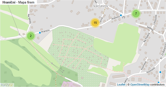 Hraniční - mapa firem