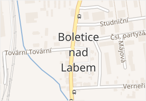 Hrdinů v obci Děčín - mapa ulice