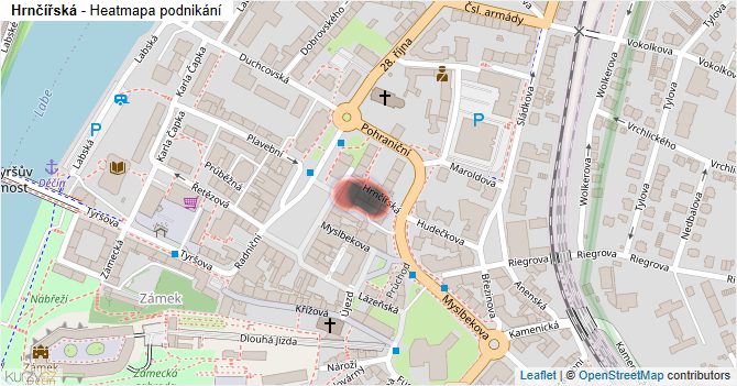 Hrnčířská - mapa podnikání