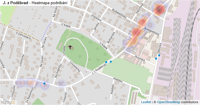 J. z Poděbrad - mapa podnikání