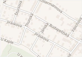 Jánská v obci Děčín - mapa ulice