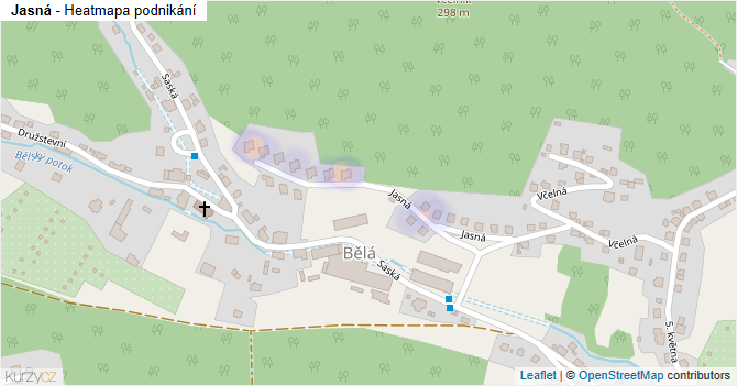 Jasná - mapa podnikání