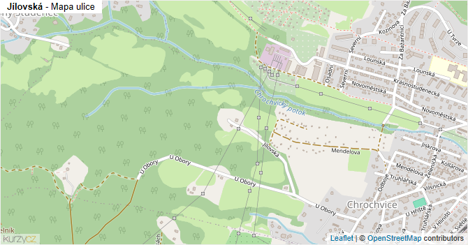 Jílovská - mapa ulice