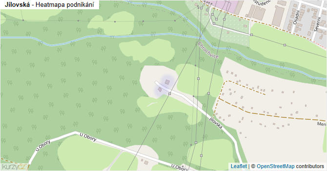 Jílovská - mapa podnikání