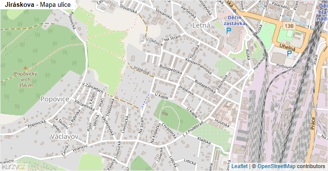Jiráskova - mapa ulice