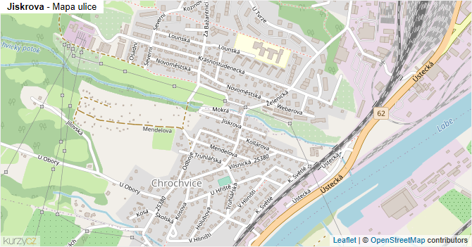 Jiskrova - mapa ulice