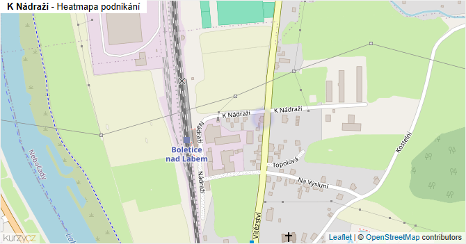 K Nádraží - mapa podnikání