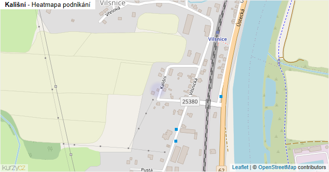 Kališní - mapa podnikání