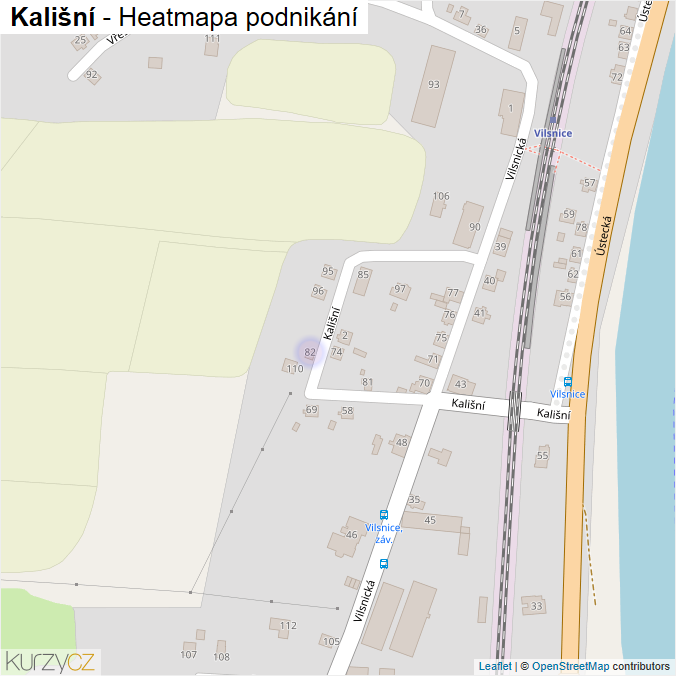 Mapa Kališní - Firmy v ulici.