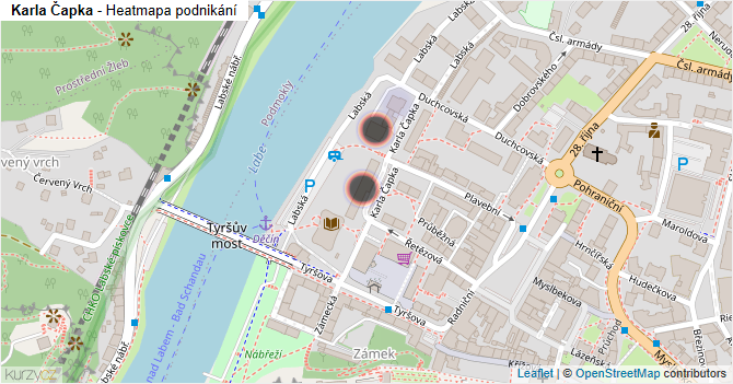 Karla Čapka - mapa podnikání
