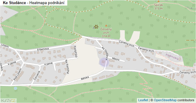 Ke Studánce - mapa podnikání