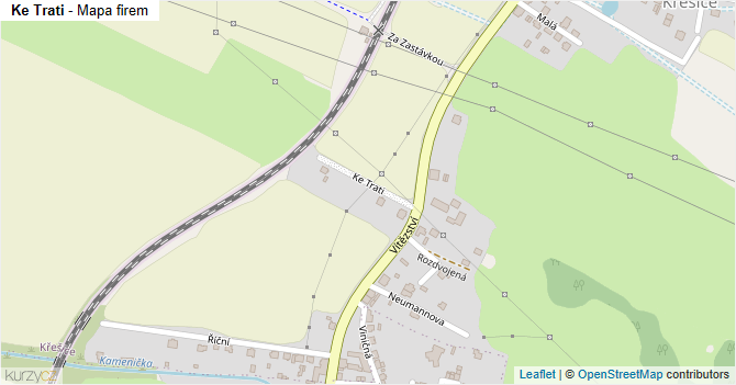 Ke Trati - mapa firem