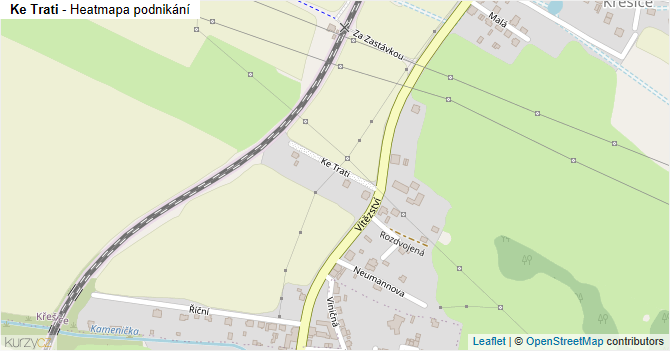 Ke Trati - mapa podnikání