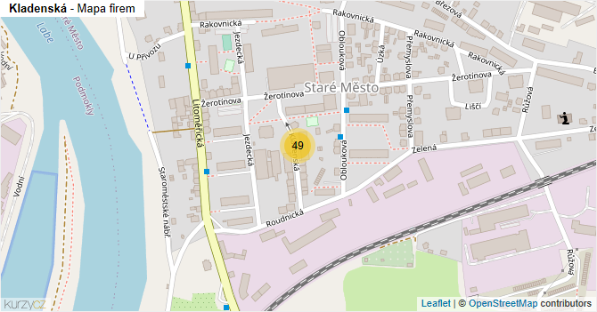 Kladenská - mapa firem