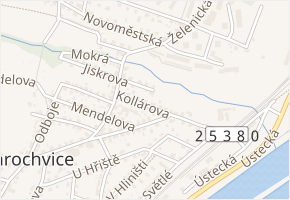Kollárova v obci Děčín - mapa ulice