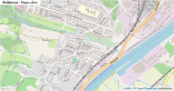 Kollárova - mapa ulice