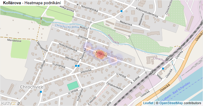 Kollárova - mapa podnikání