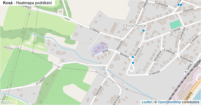 Kosá - mapa podnikání