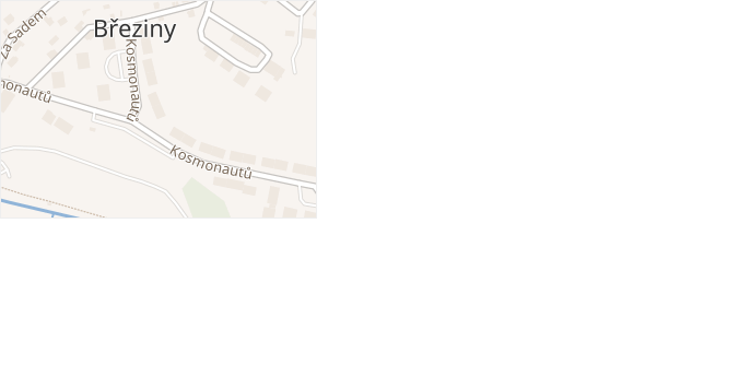 Kosmonautů v obci Děčín - mapa ulice