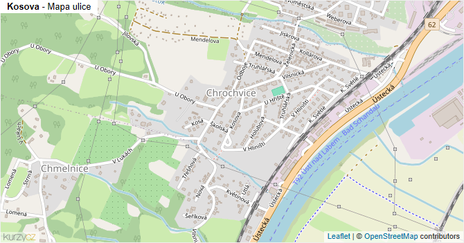 Kosova - mapa ulice