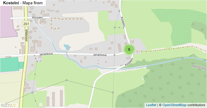 Kostelní - mapa firem
