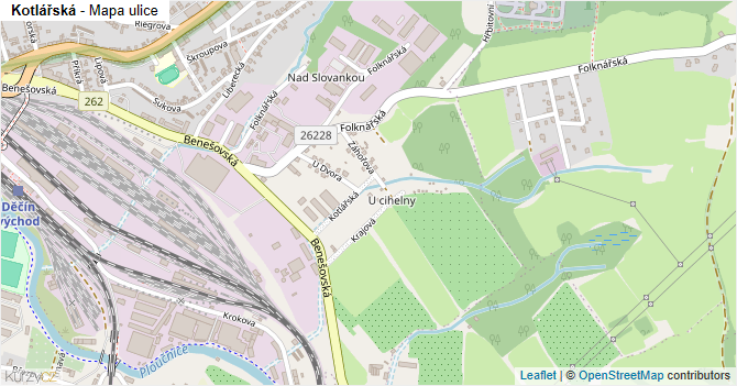 Kotlářská - mapa ulice