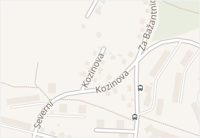 Kozinova v obci Děčín - mapa ulice