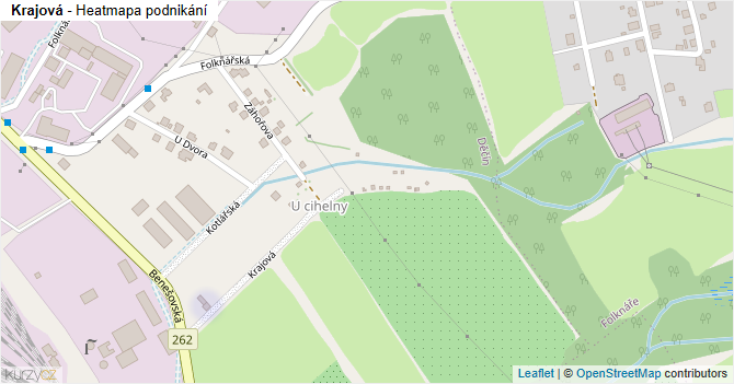 Krajová - mapa podnikání