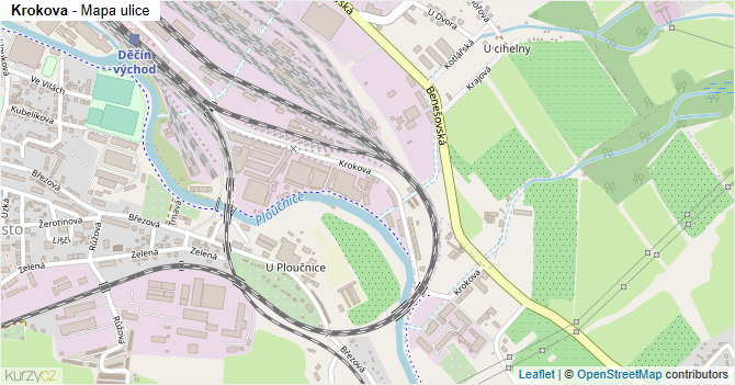 Krokova - mapa ulice