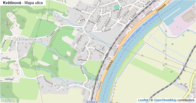 Květinová - mapa ulice