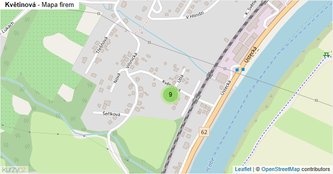 Květinová - mapa firem